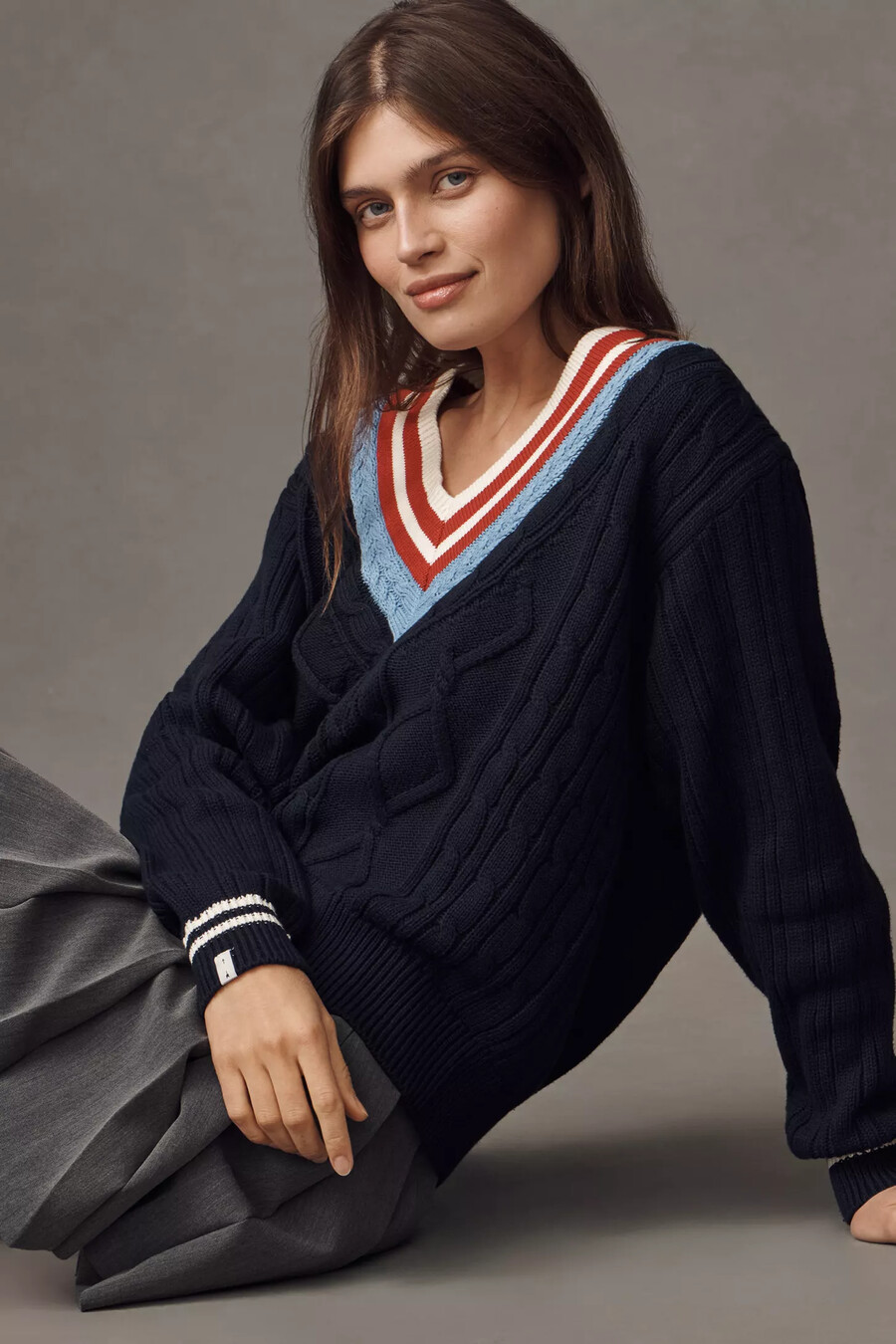 the upside x anthropologie josette v-ausschnitt pullover