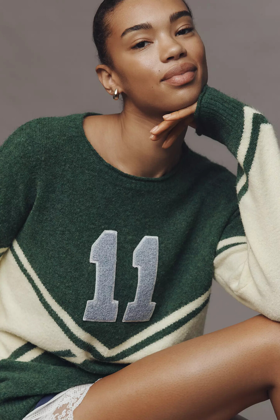 pullover mit verschiedenen college-patches