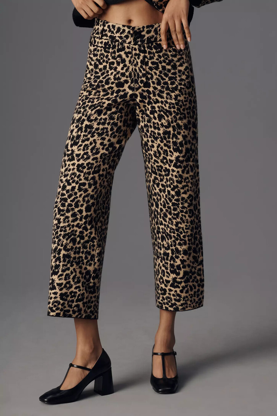 die colette strick-crop-hose mit weitem bein von maeve