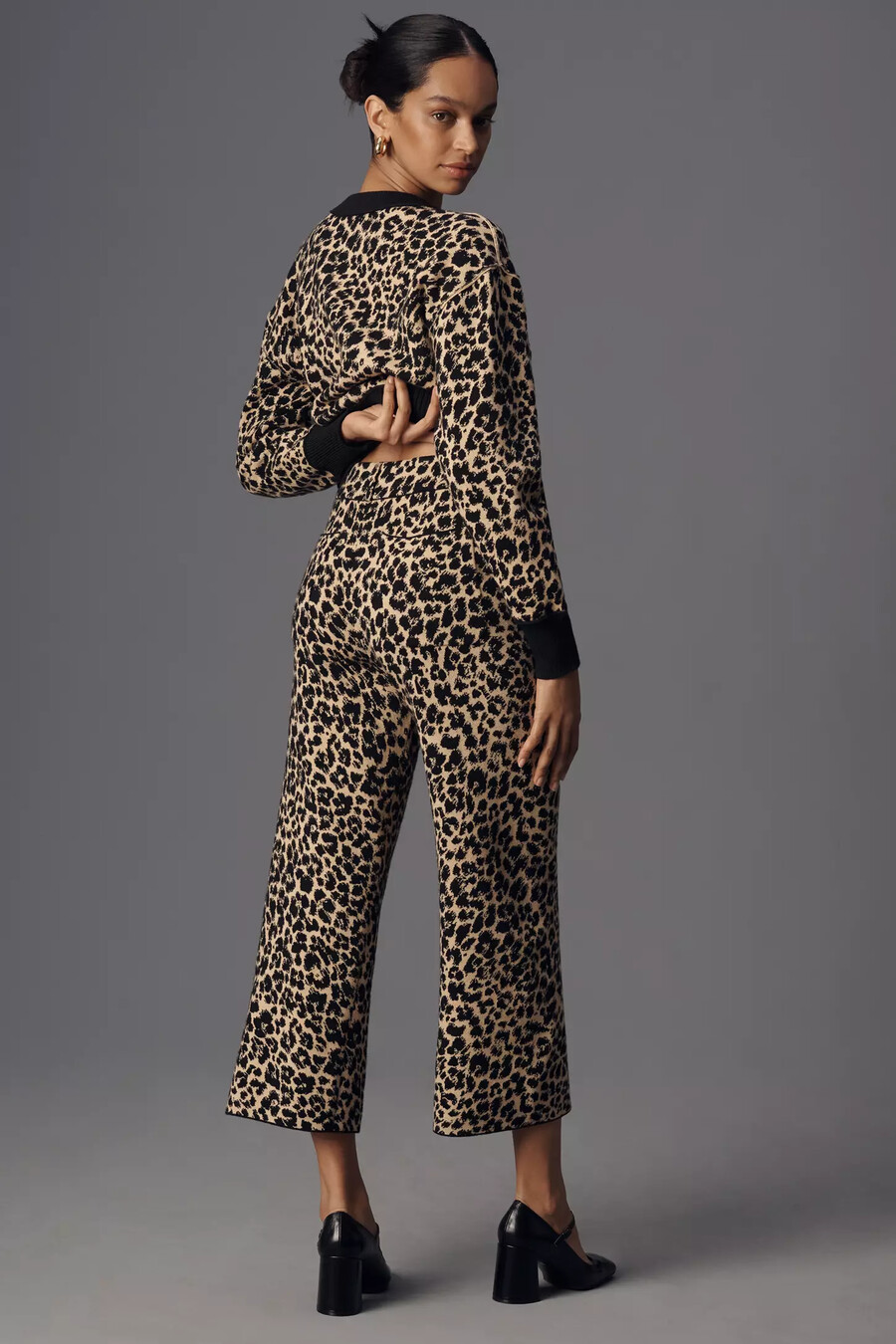 die colette strick-crop-hose mit weitem bein von maeve