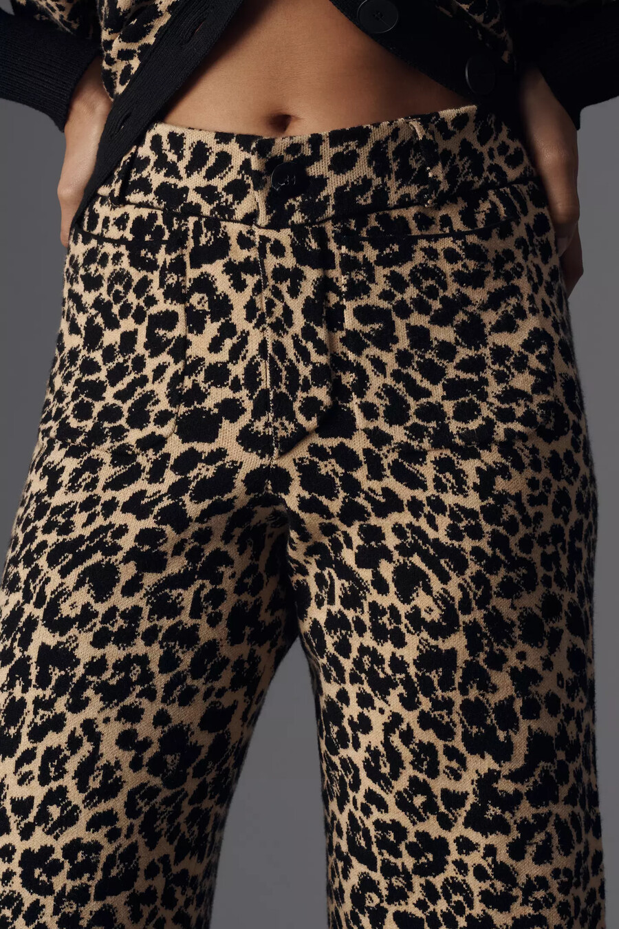 die colette strick-crop-hose mit weitem bein von maeve