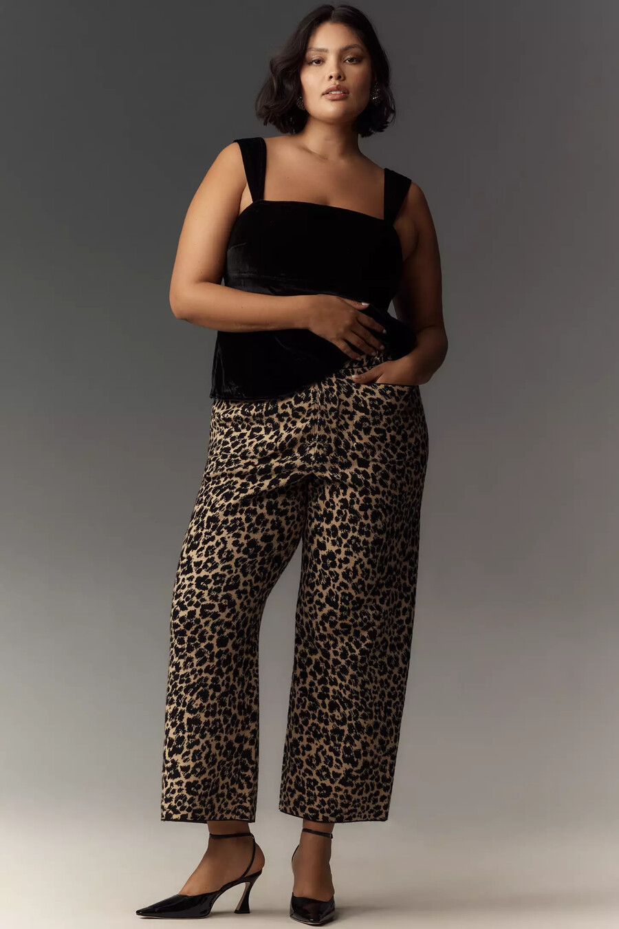 die colette strick-crop-hose mit weitem bein von maeve