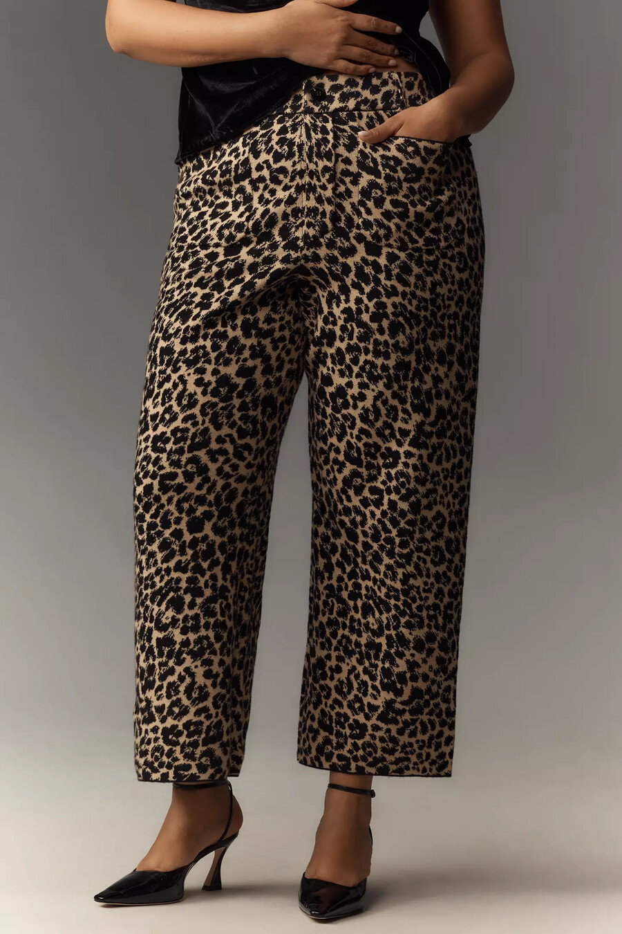 die colette strick-crop-hose mit weitem bein von maeve