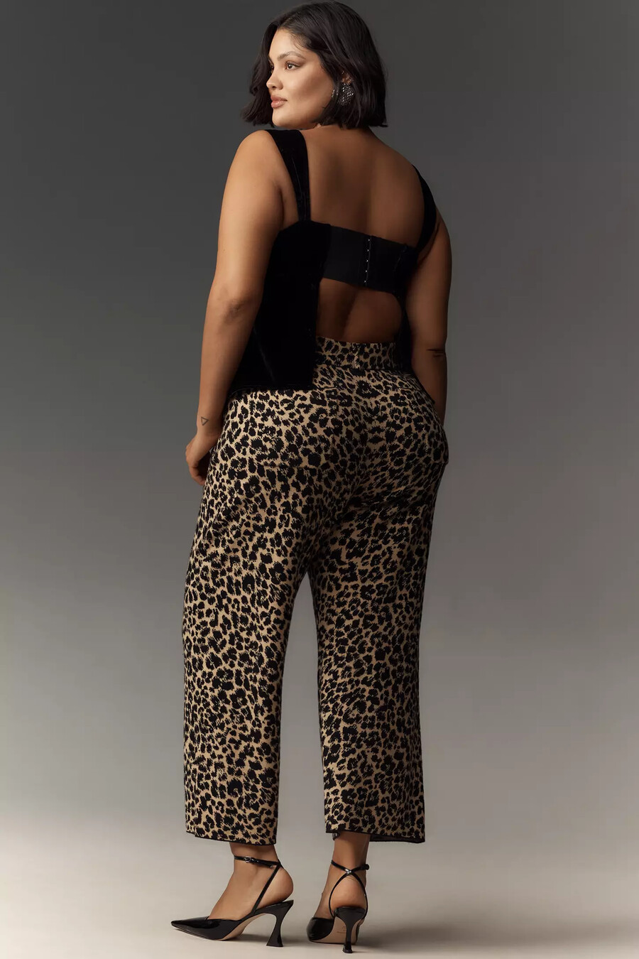 die colette strick-crop-hose mit weitem bein von maeve