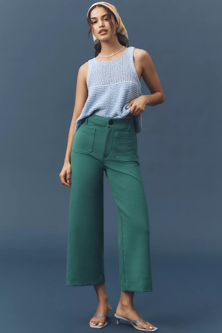 die colette strick-crop-hose mit weitem bein von maeve