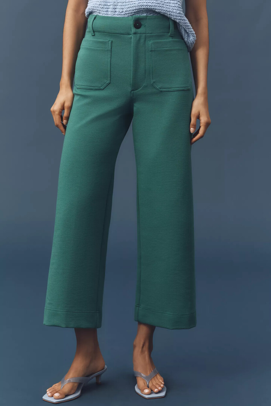 die colette strick-crop-hose mit weitem bein von maeve