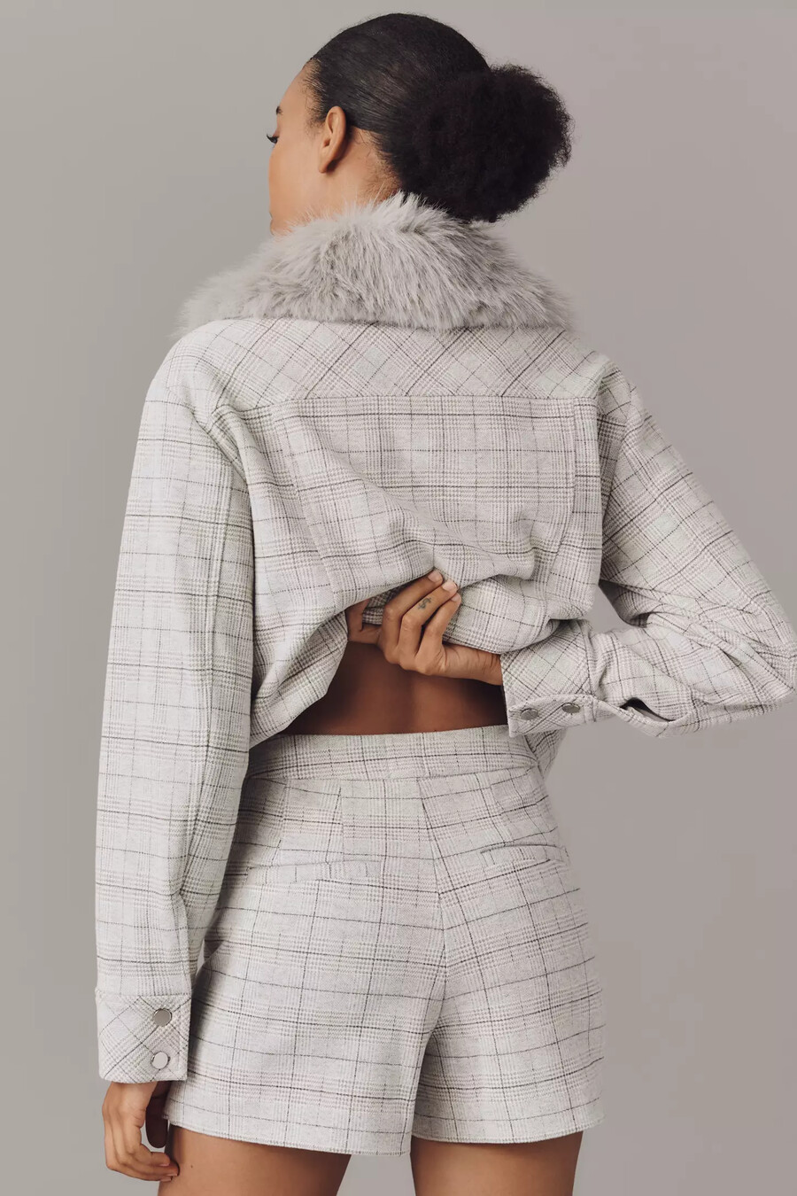 maeve cosy plaid skort