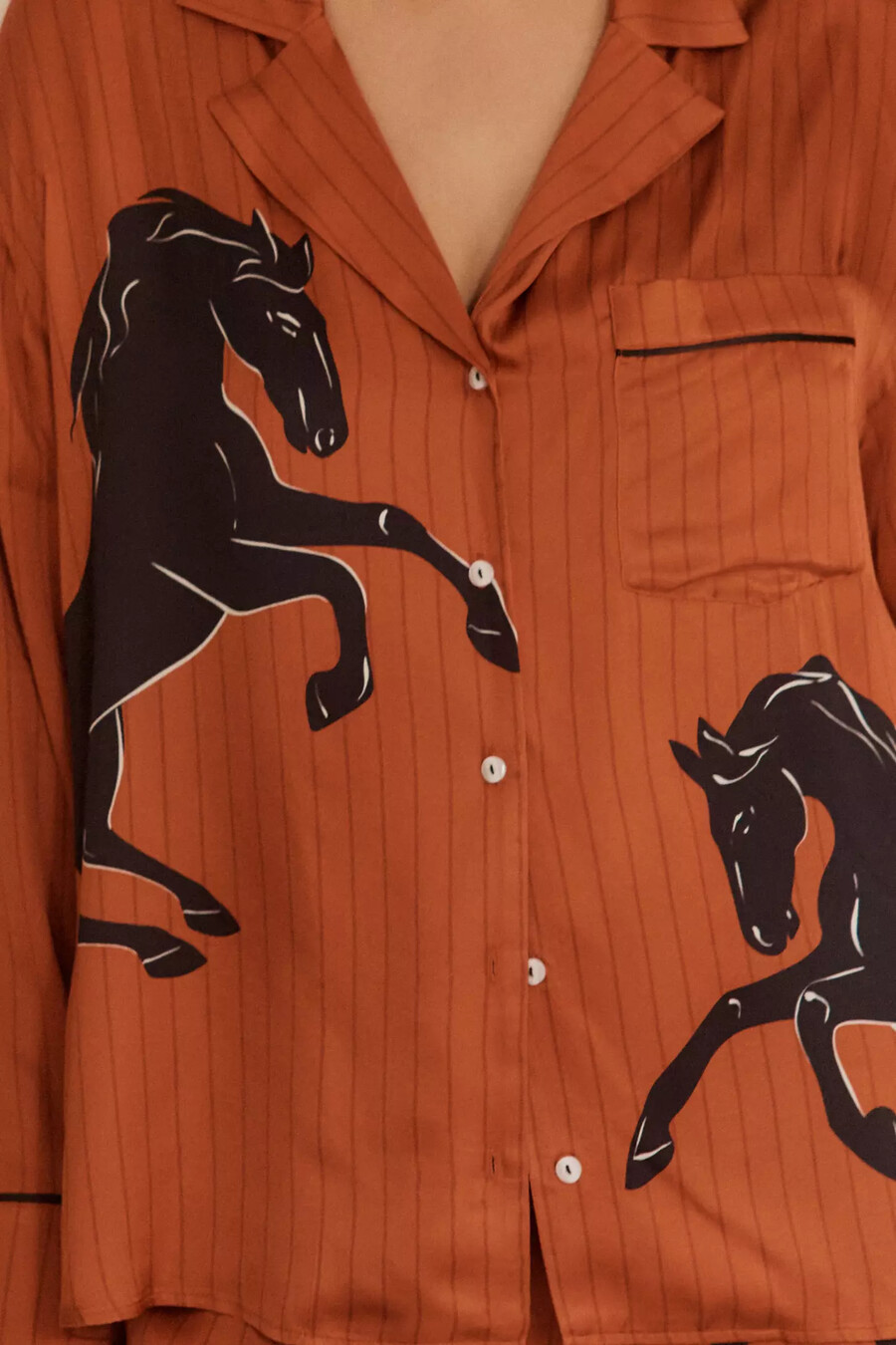 Übergroßes pyjamahemd mit knopfleiste von anthropologie