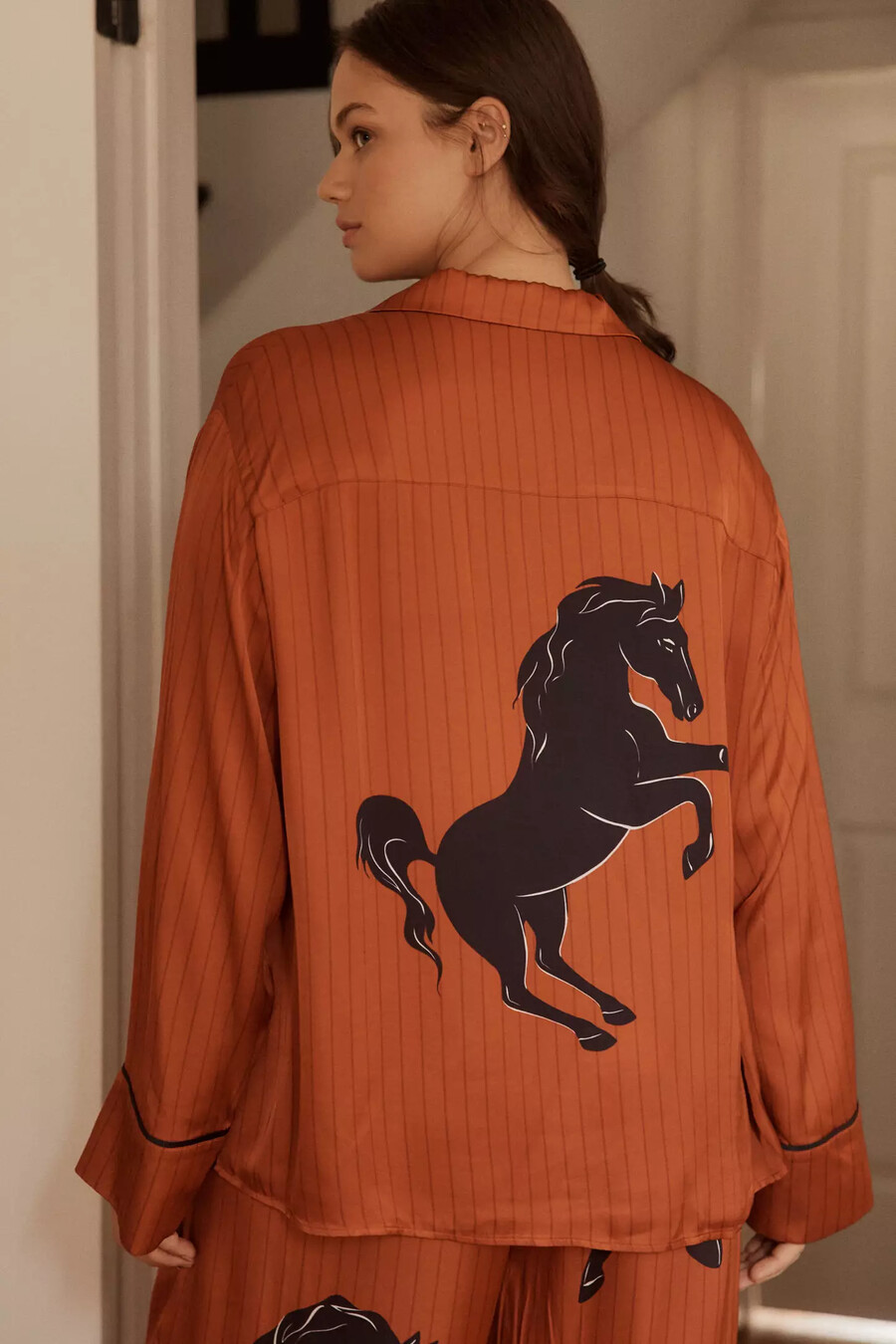 Übergroßes pyjamahemd mit knopfleiste von anthropologie