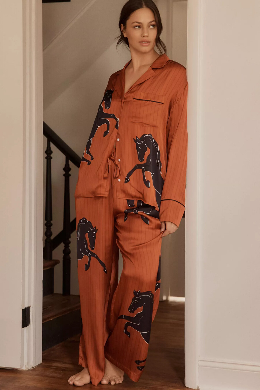 Übergroßes pyjamahemd mit knopfleiste von anthropologie