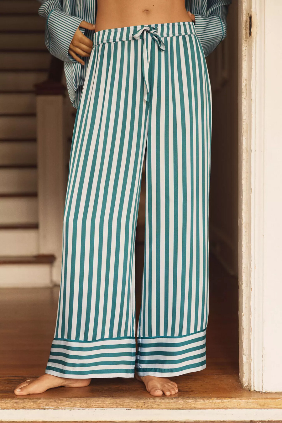 seidige pyjamahosen von anthropologie
