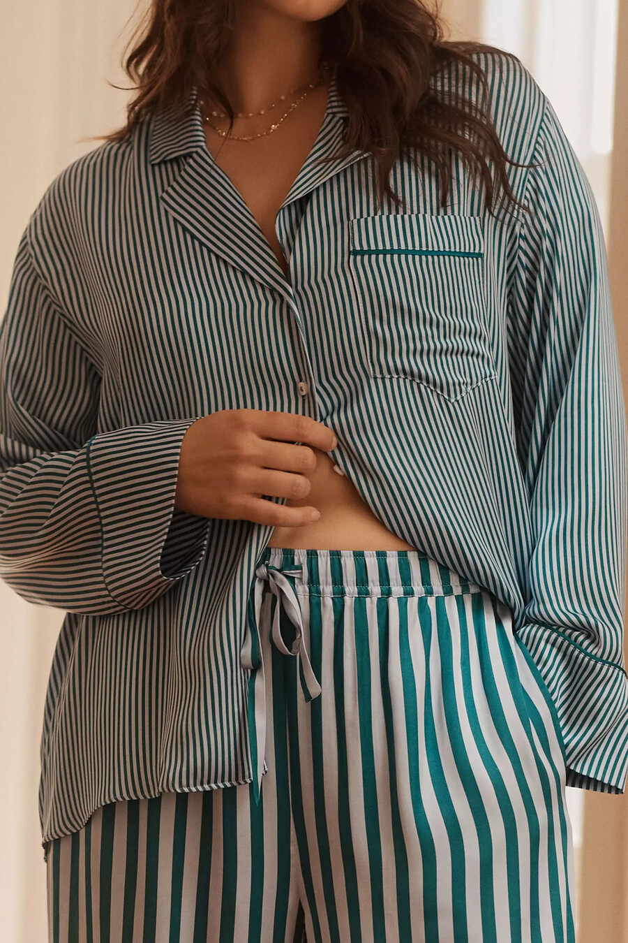 seidige pyjamahosen von anthropologie