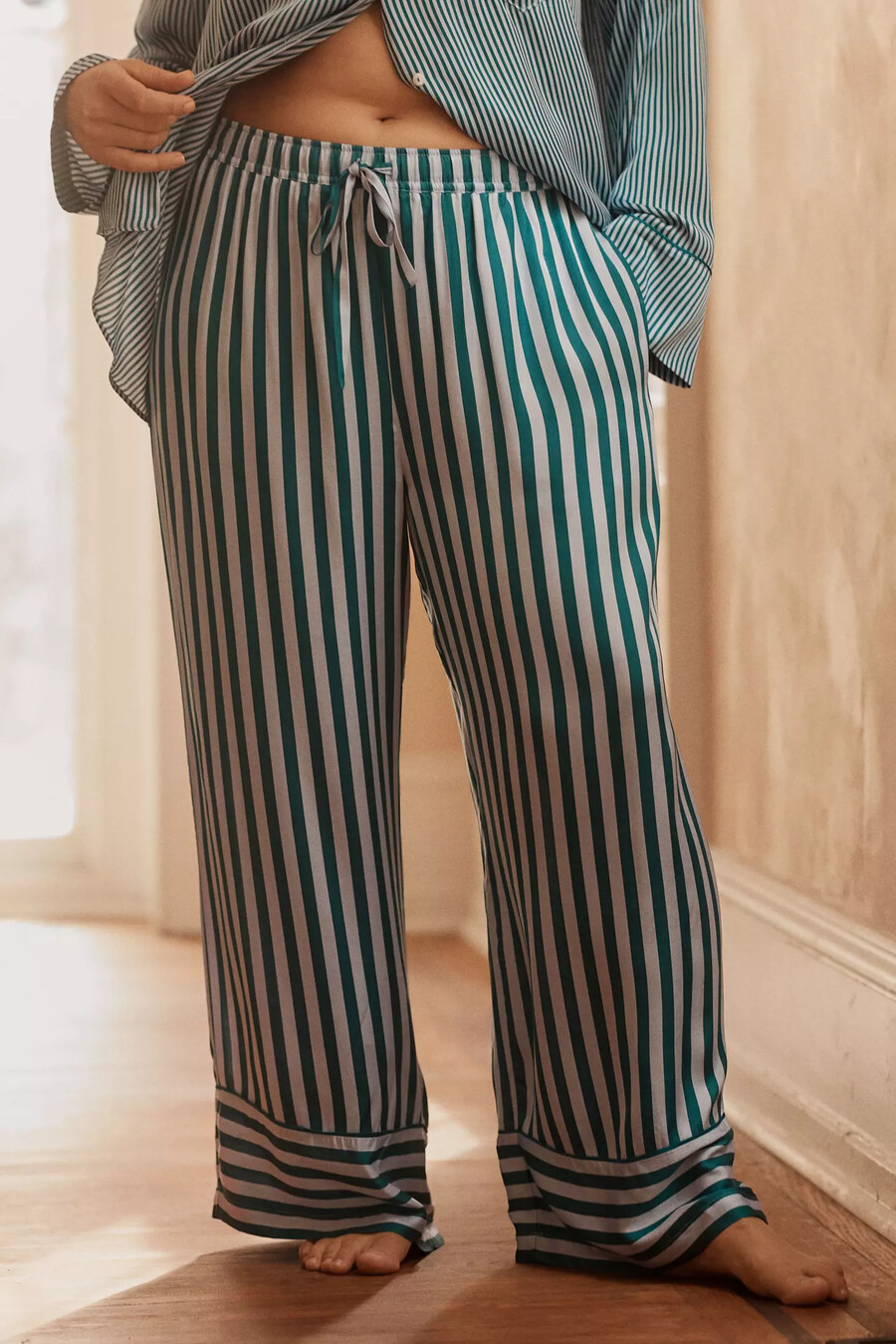 seidige pyjamahosen von anthropologie