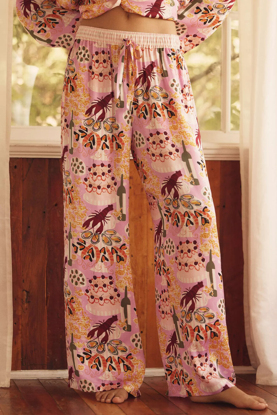 seidige pyjamahosen von anthropologie