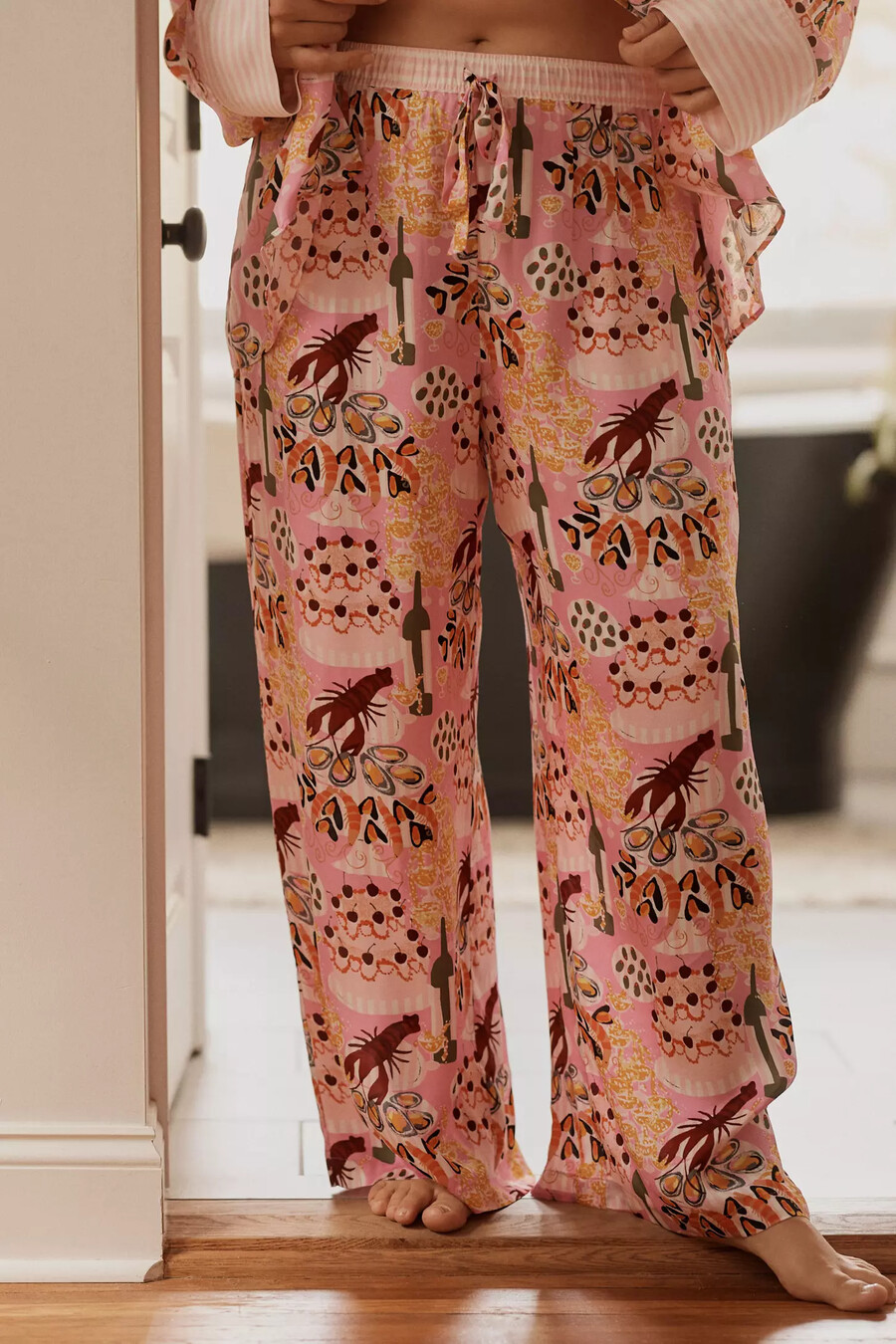 seidige pyjamahosen von anthropologie