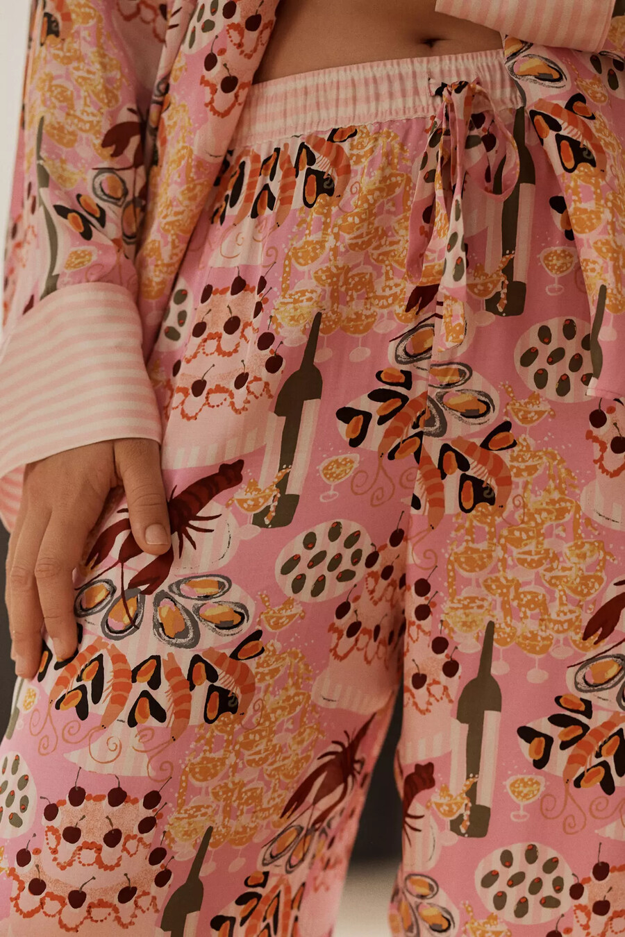 seidige pyjamahosen von anthropologie