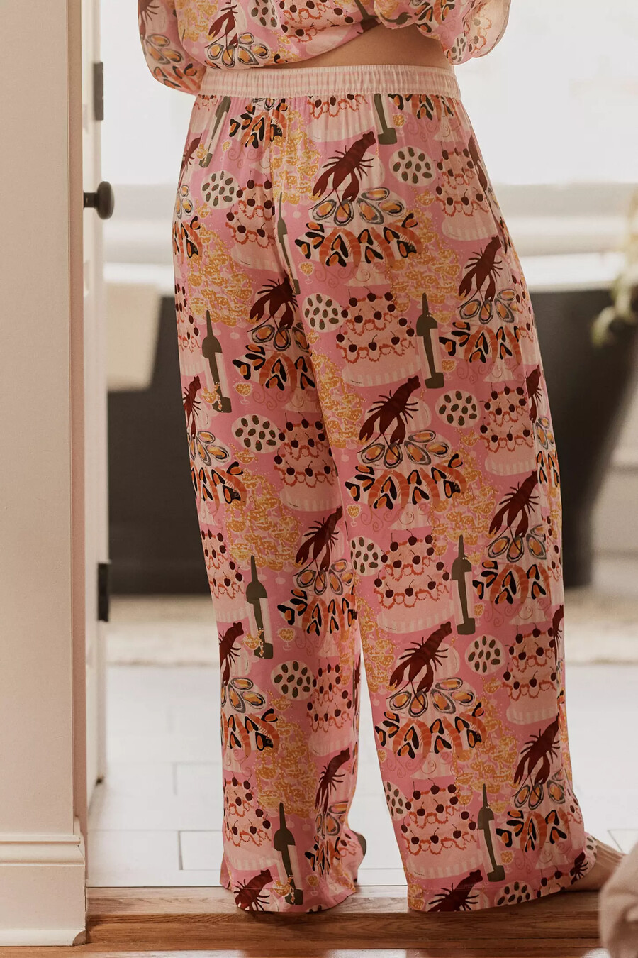 seidige pyjamahosen von anthropologie