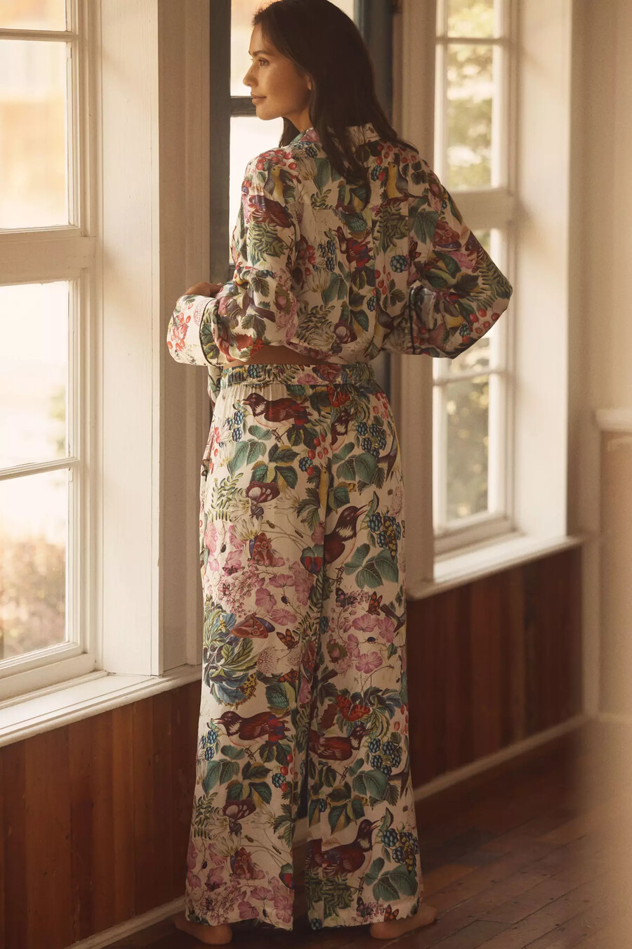 seidige pyjamahosen von anthropologie