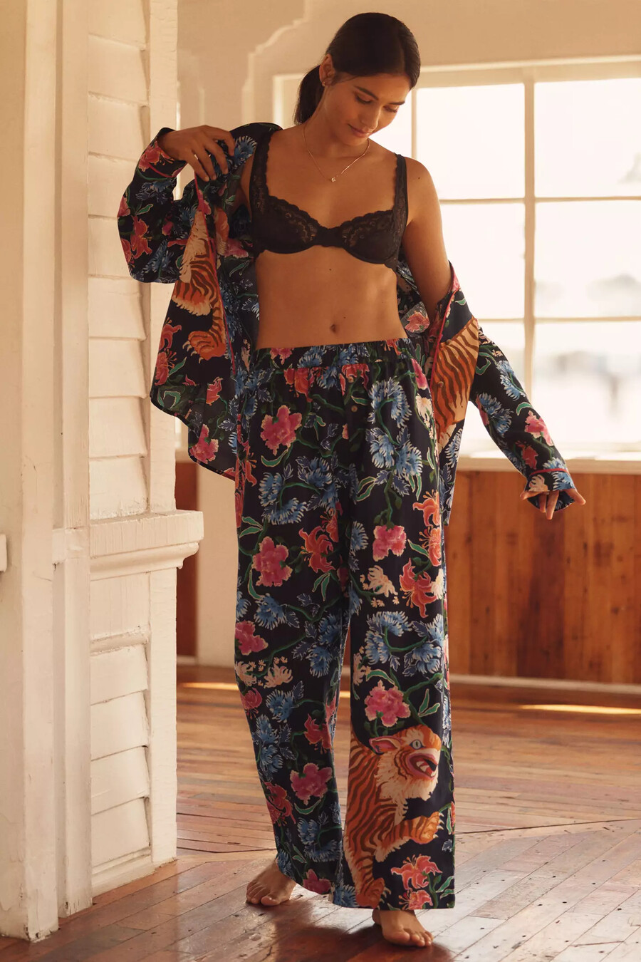 lyrebird flanell-pyjamahose