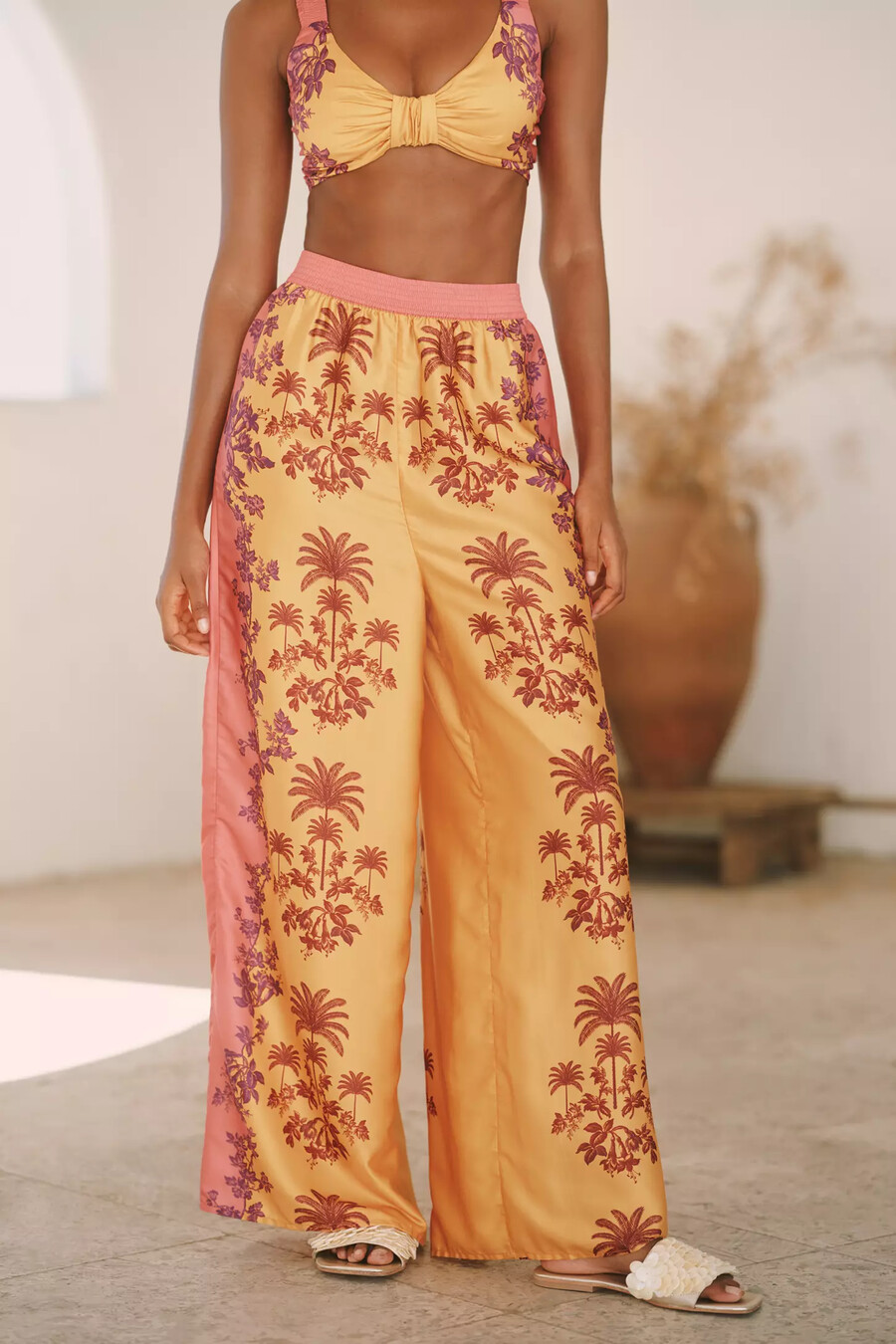 celandine the beach club high-rise wide-leg hose