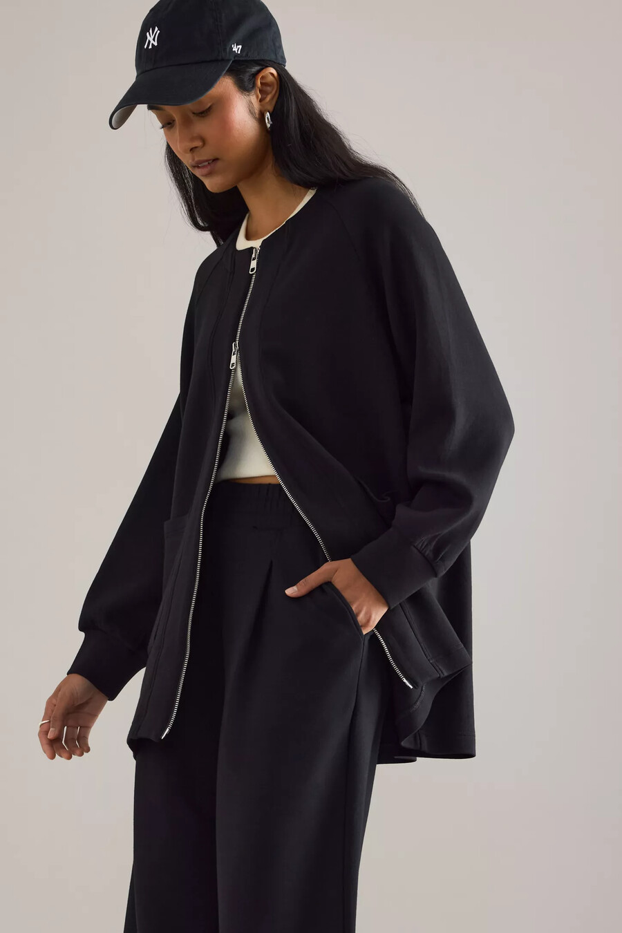 varley augusta zip-through sweatshirt