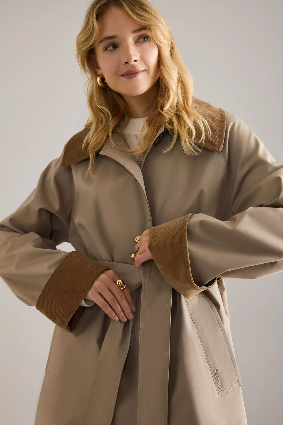 barbour reagan wasserfester trenchcoat