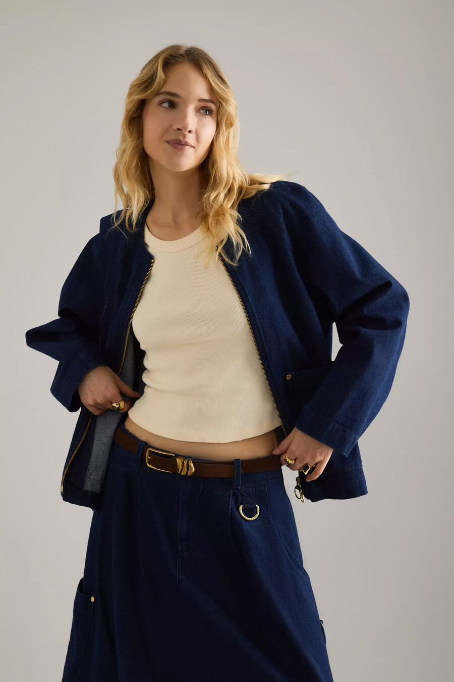 barbour saima denim-overshirt