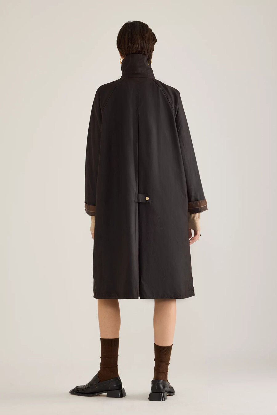barbour evette automantel aus gewachster baumwolle