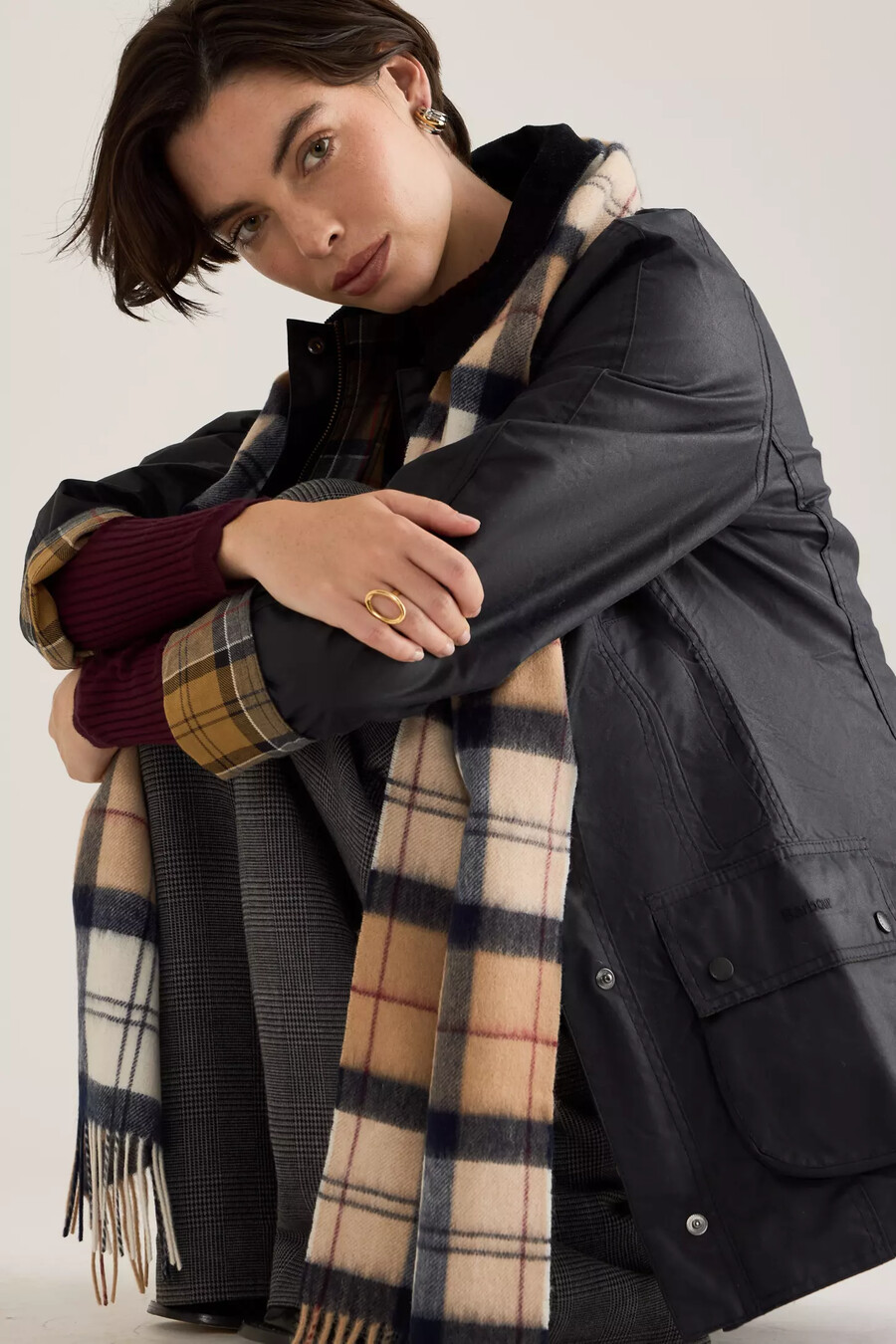 barbour beadnell wachsjacke