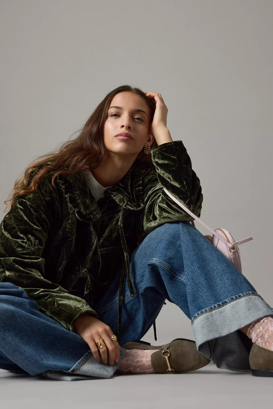 die gesteppte samtjacke „hazel von maeve