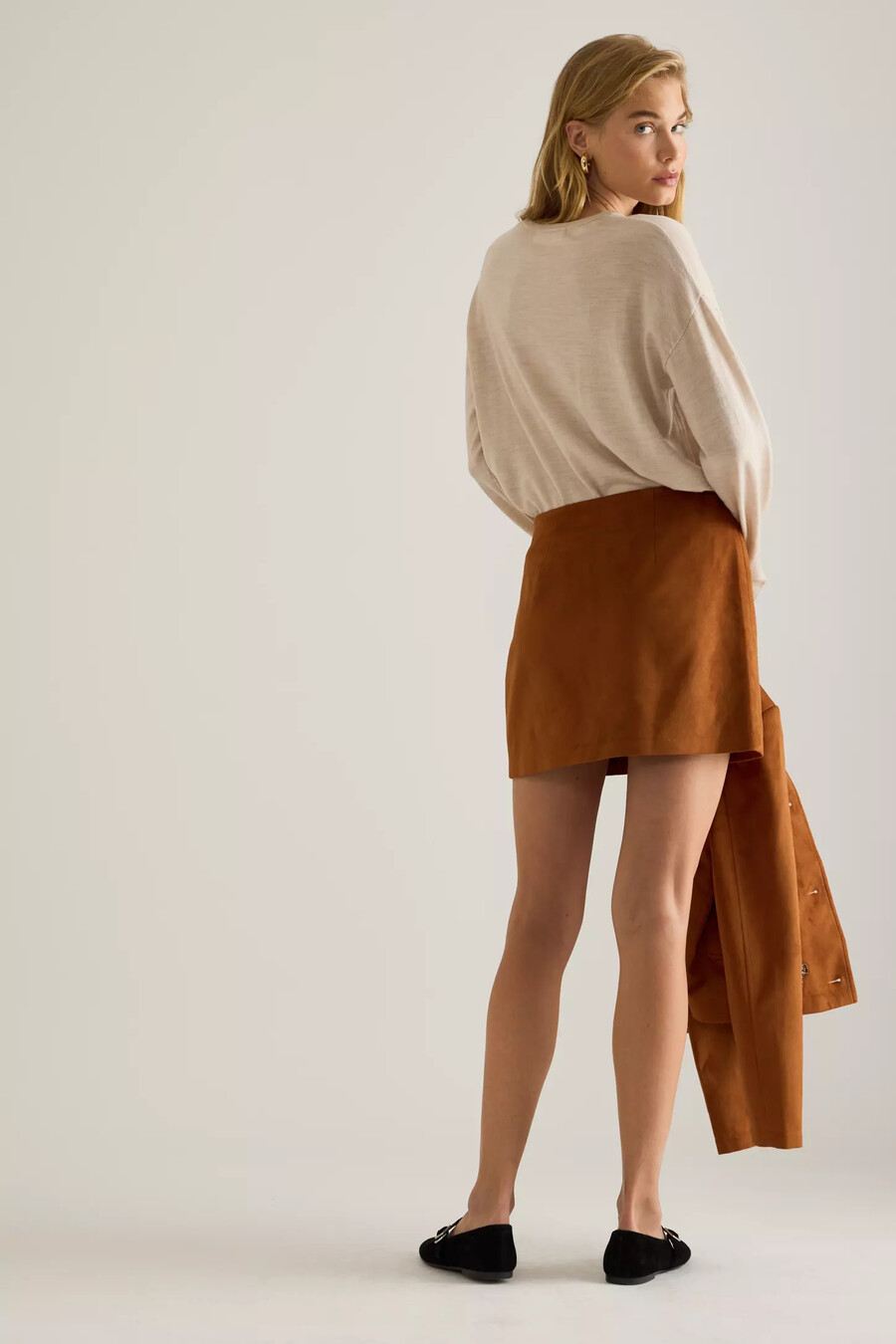 maeve verzierte wildlederimitat-jacke