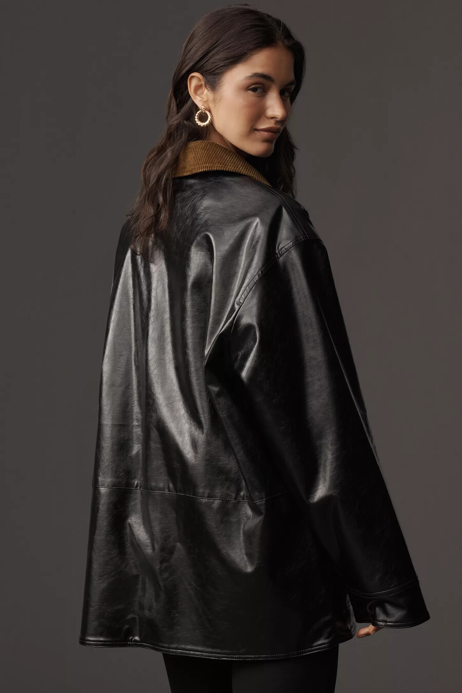 maeve patent chore jacket