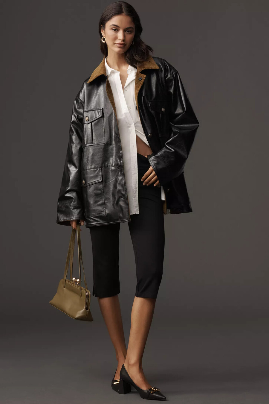 maeve patent chore jacket
