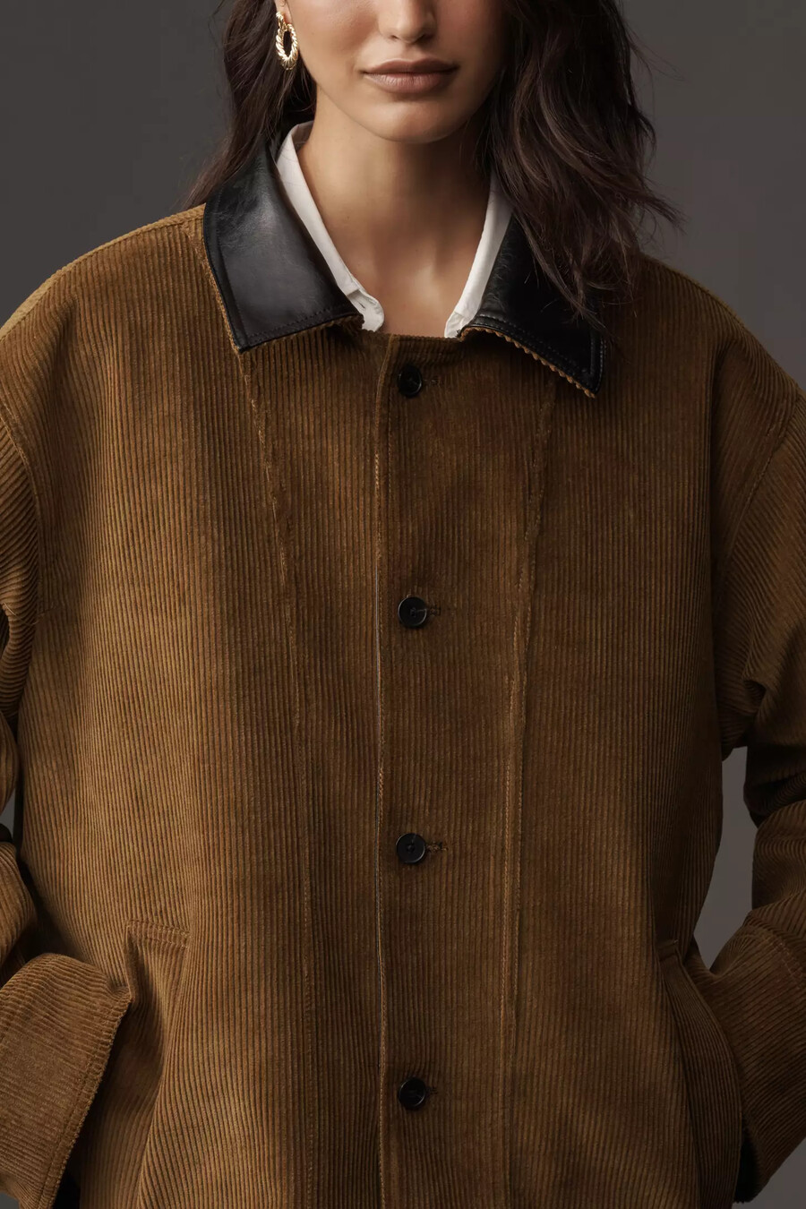 maeve patent chore jacket