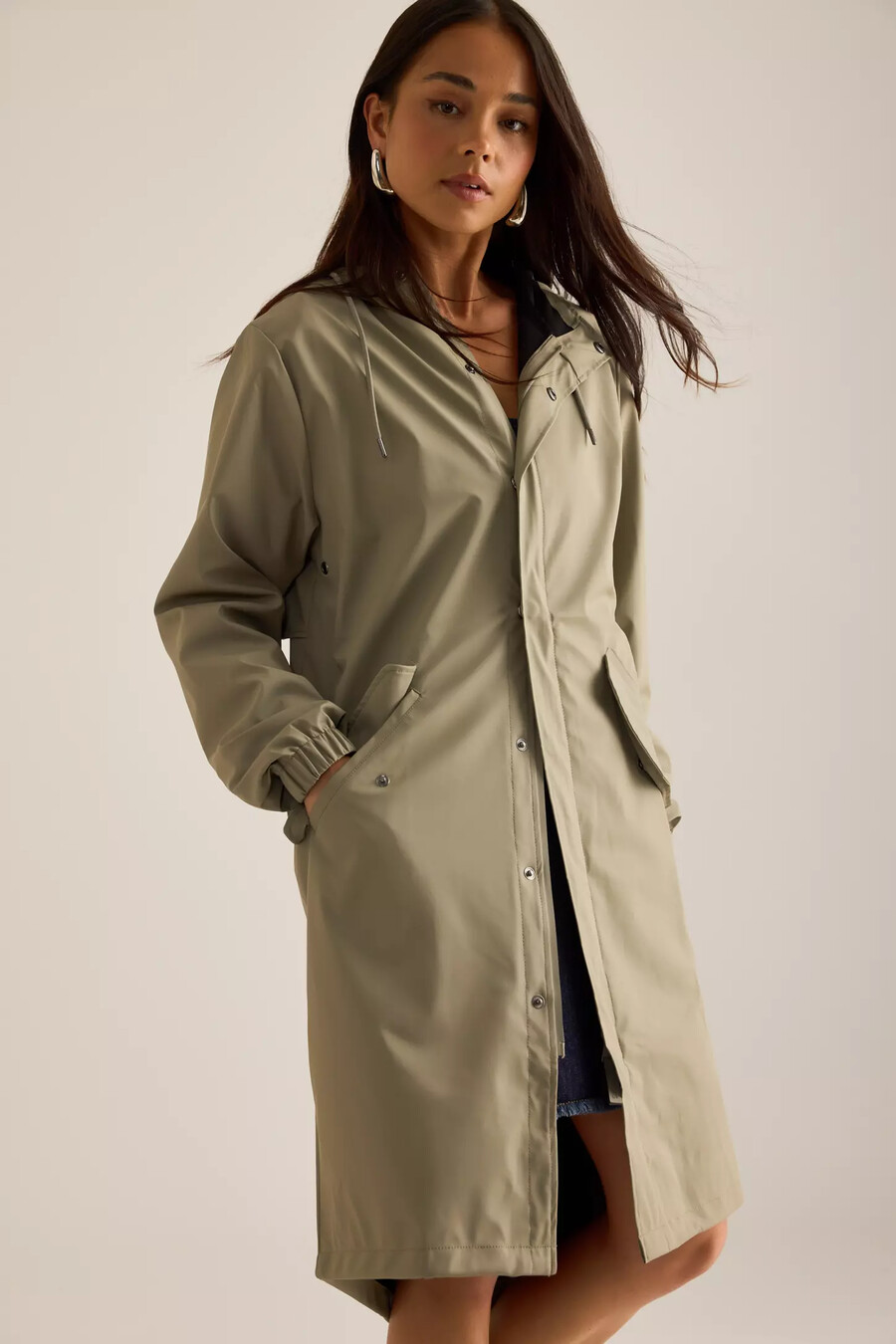 regensicherer fishtail-parka