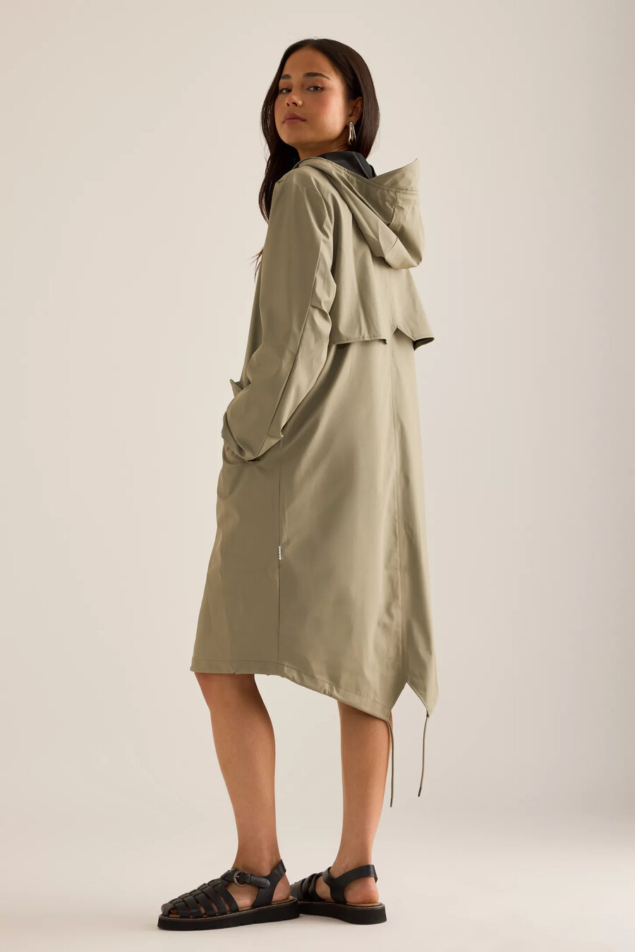 regensicherer fishtail-parka