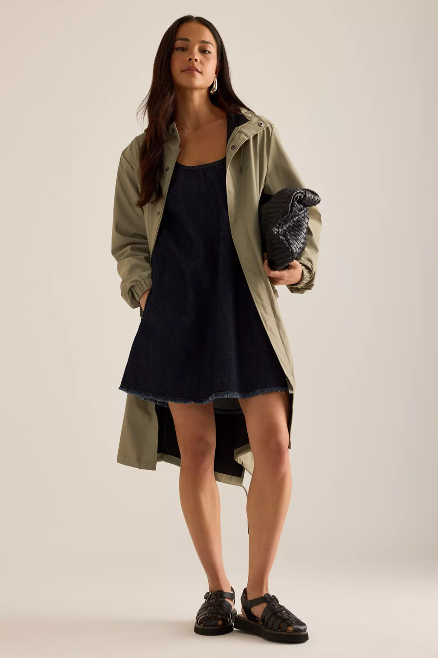 regensicherer fishtail-parka