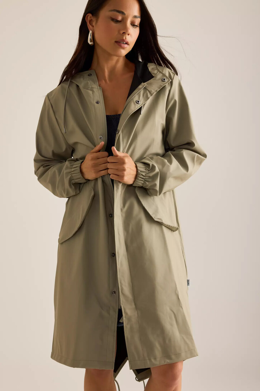regensicherer fishtail-parka