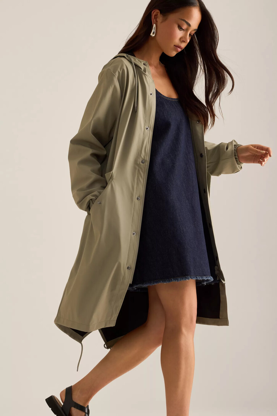 regensicherer fishtail-parka