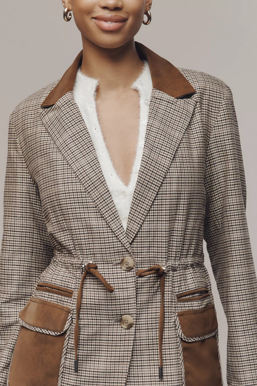 maeve blazer mit taillengürtel