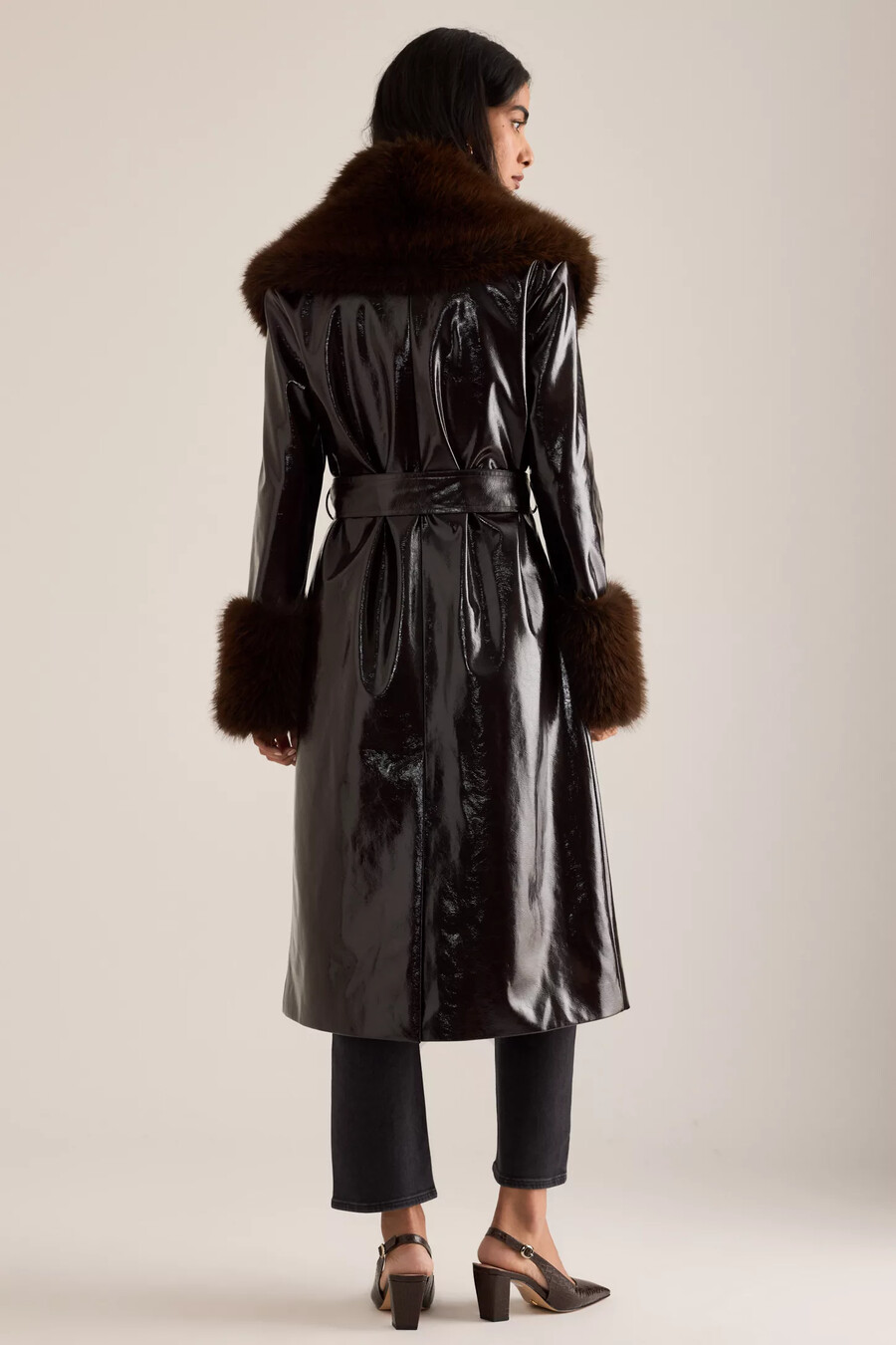 kitri lara vinyl coat