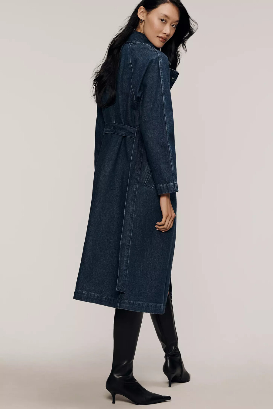 pilcro denim trenchcoat