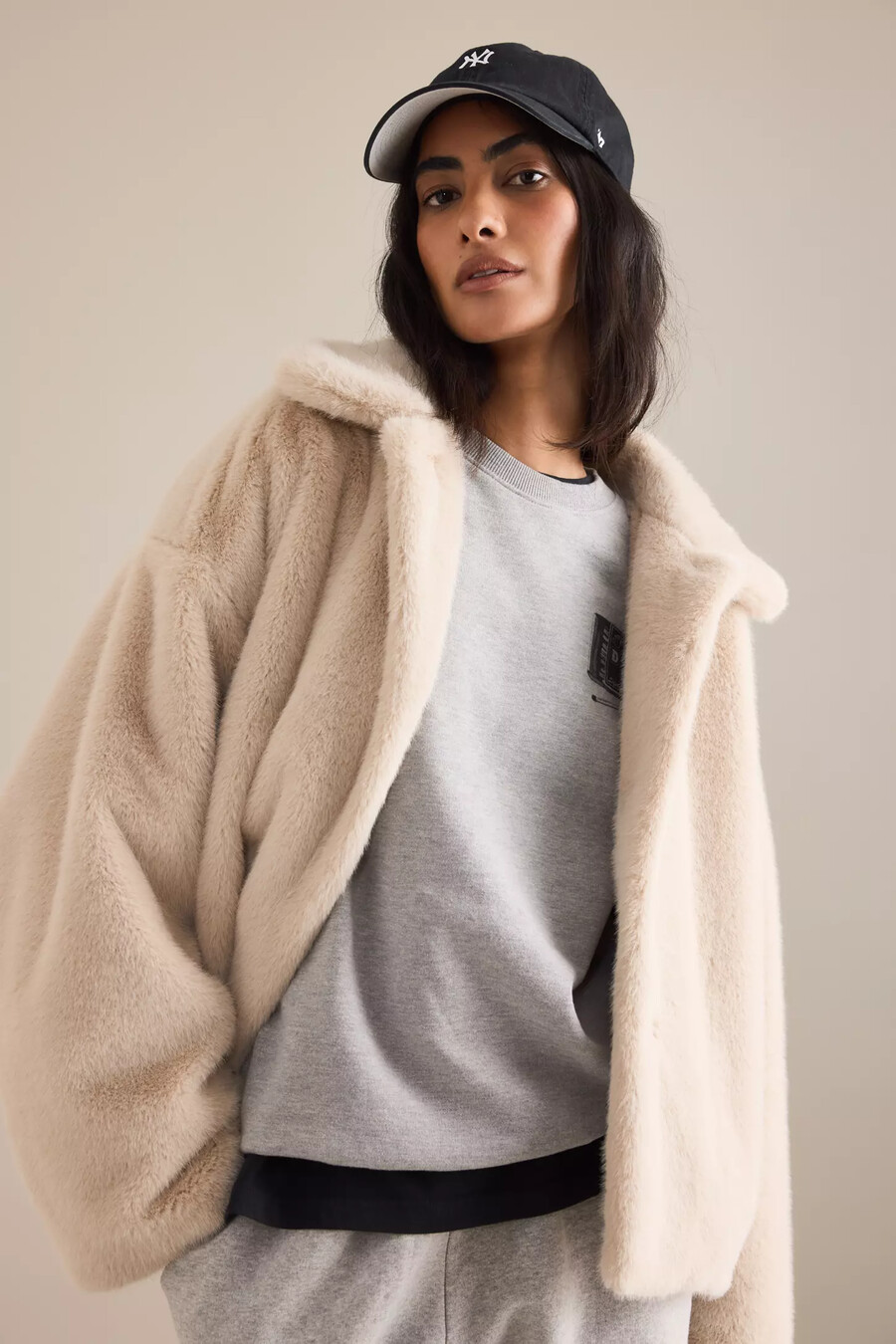 kunstpelzjacke von anthropologie