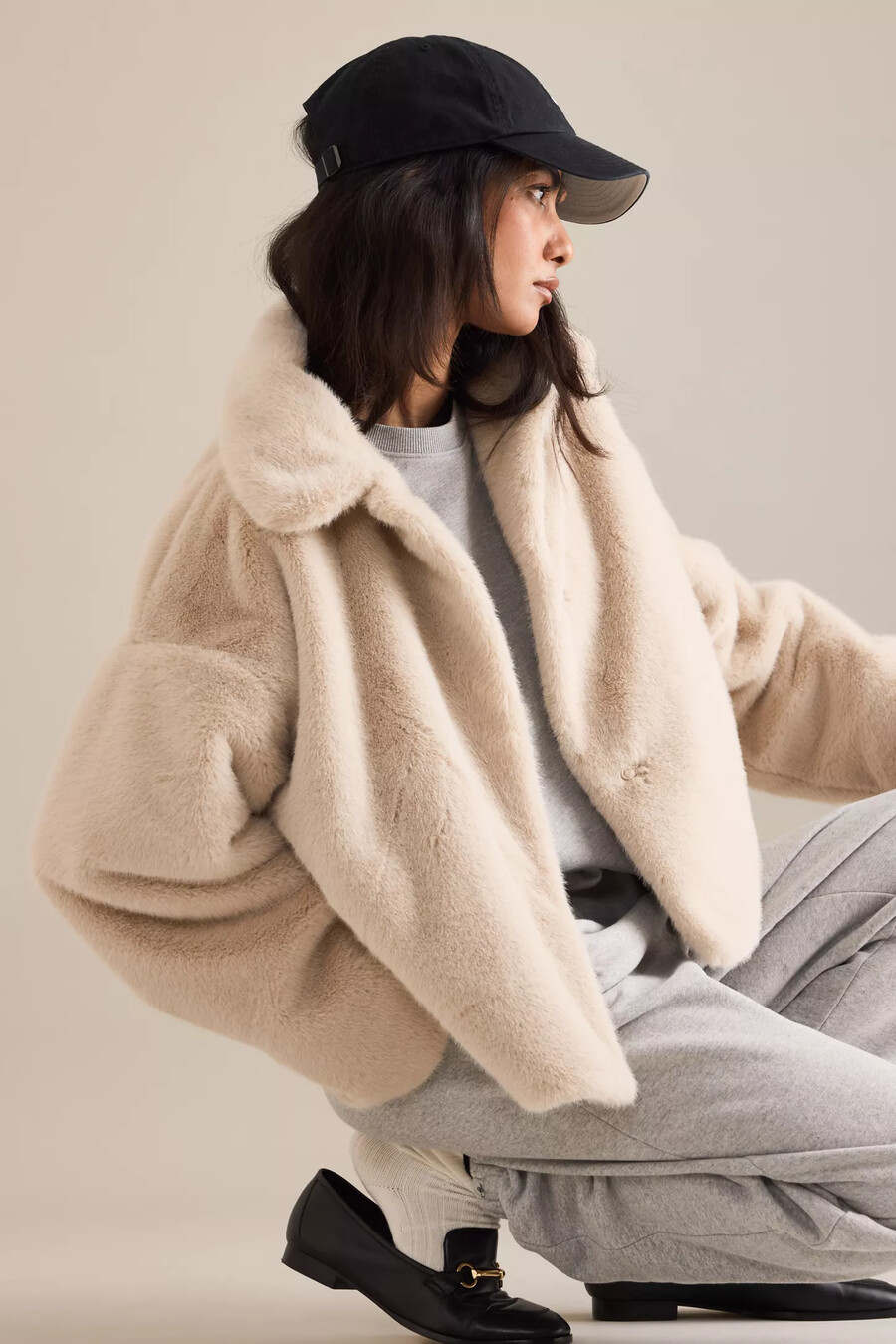 kunstpelzjacke von anthropologie