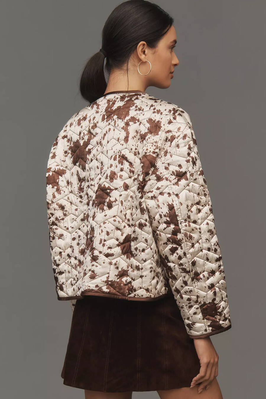maeve steppjacke mit kuhmuster
