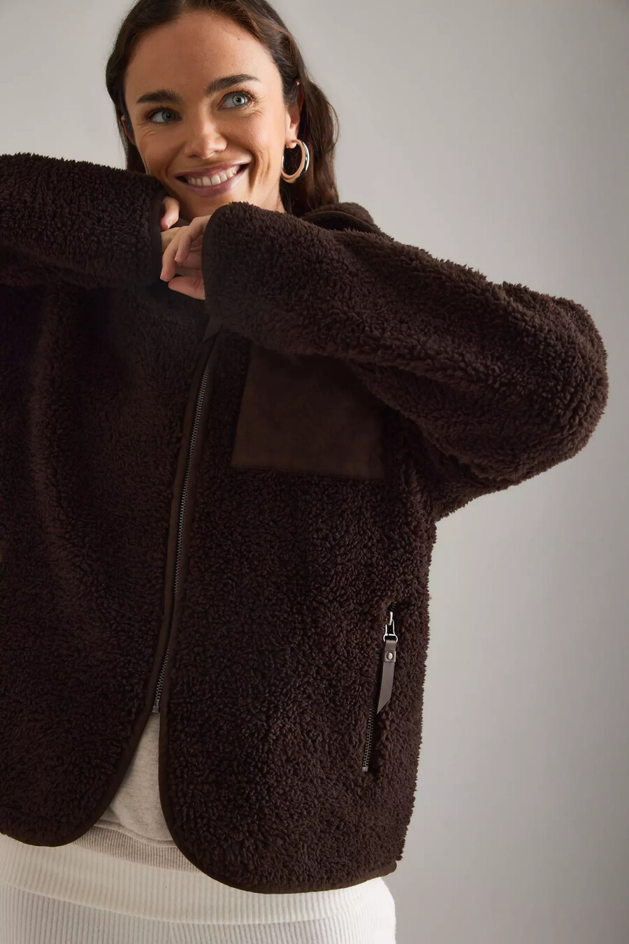 4th reckless zara fleecejacke mit reißverschluss