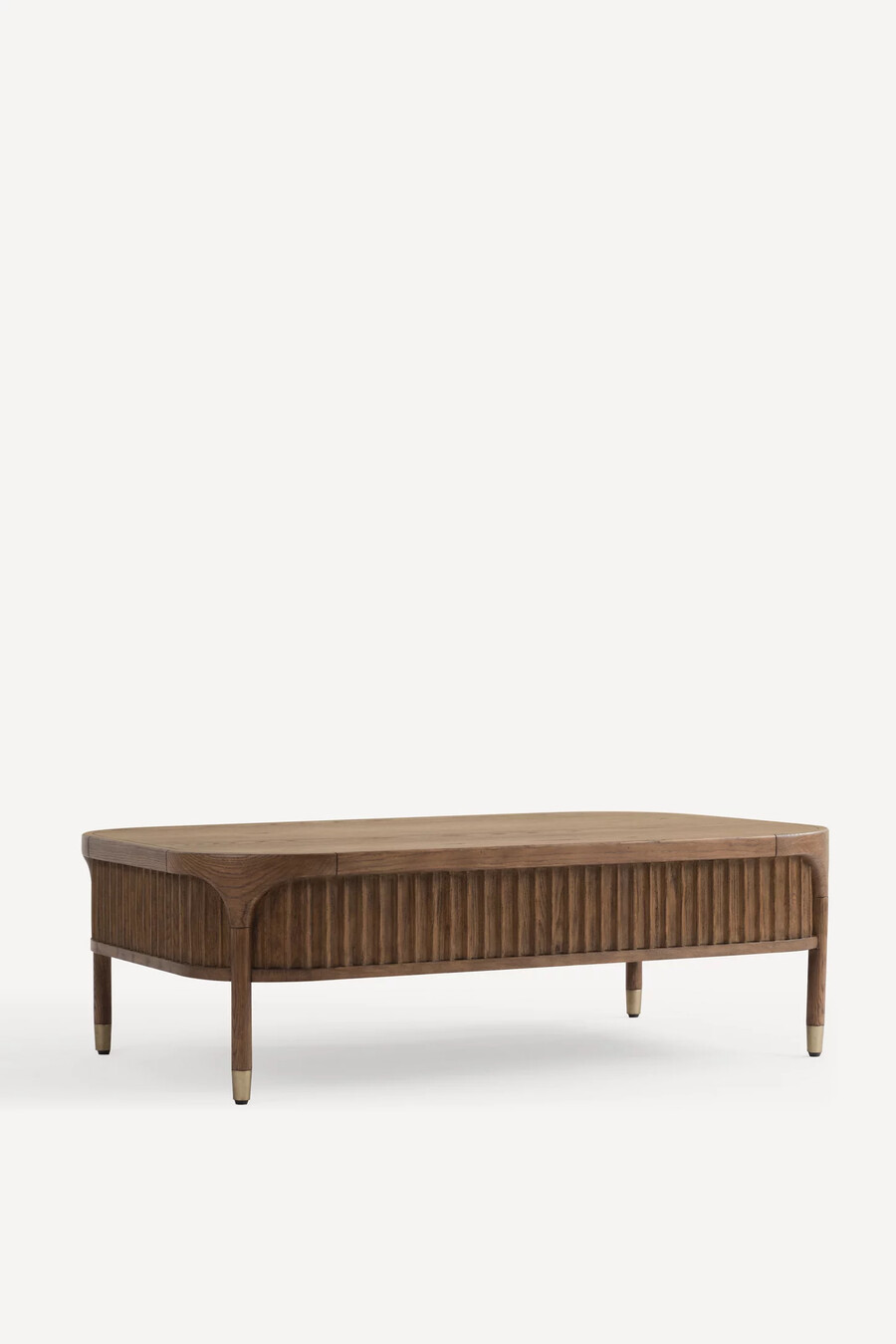 der isla couchtisch aus geriffeltem holz