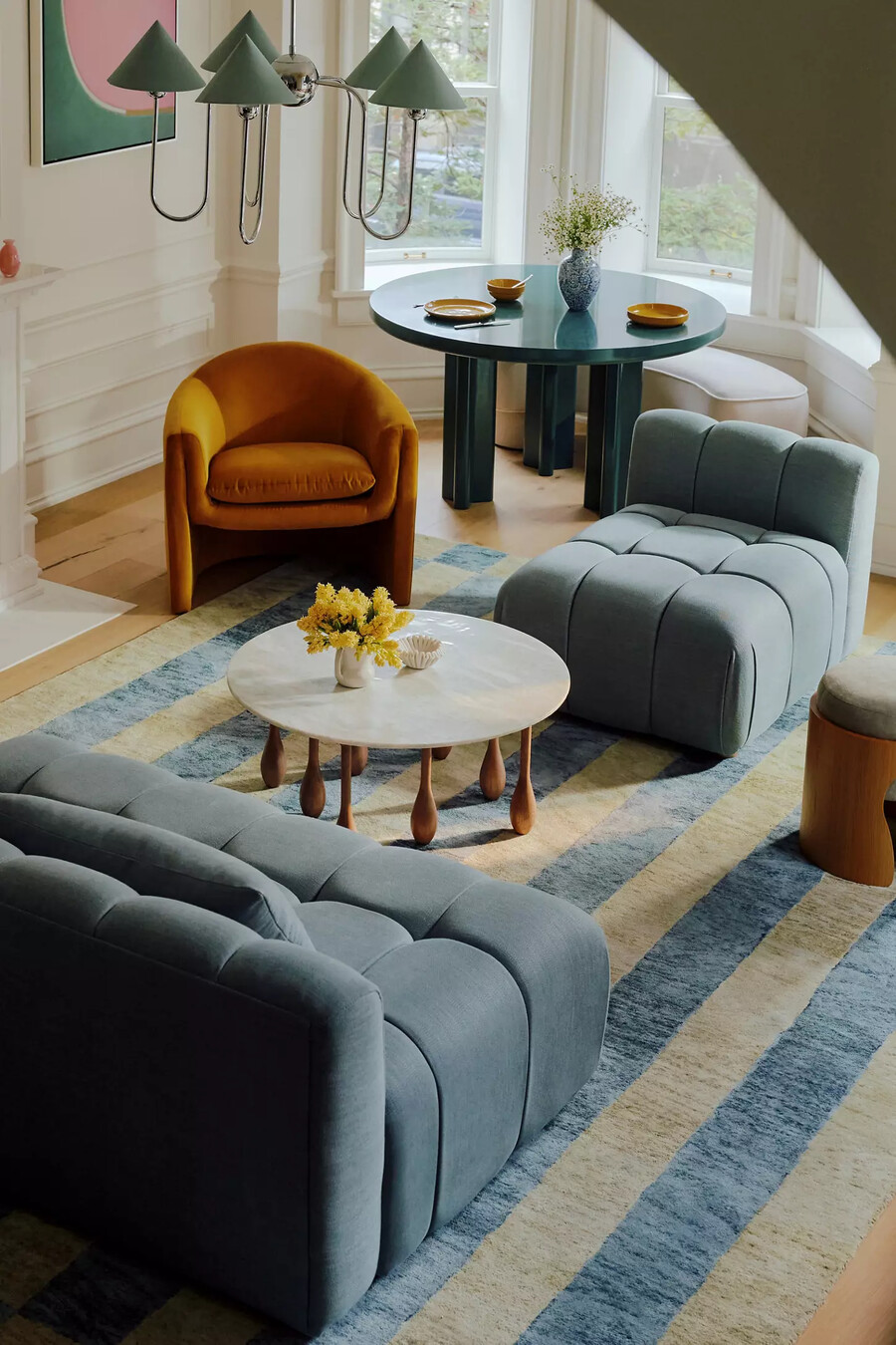 lala – neu interpretierter runder marmor-couchtisch