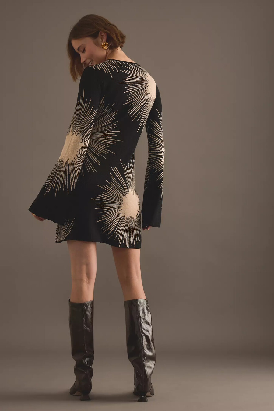 kitri getra langarm-minikleid aus lurex