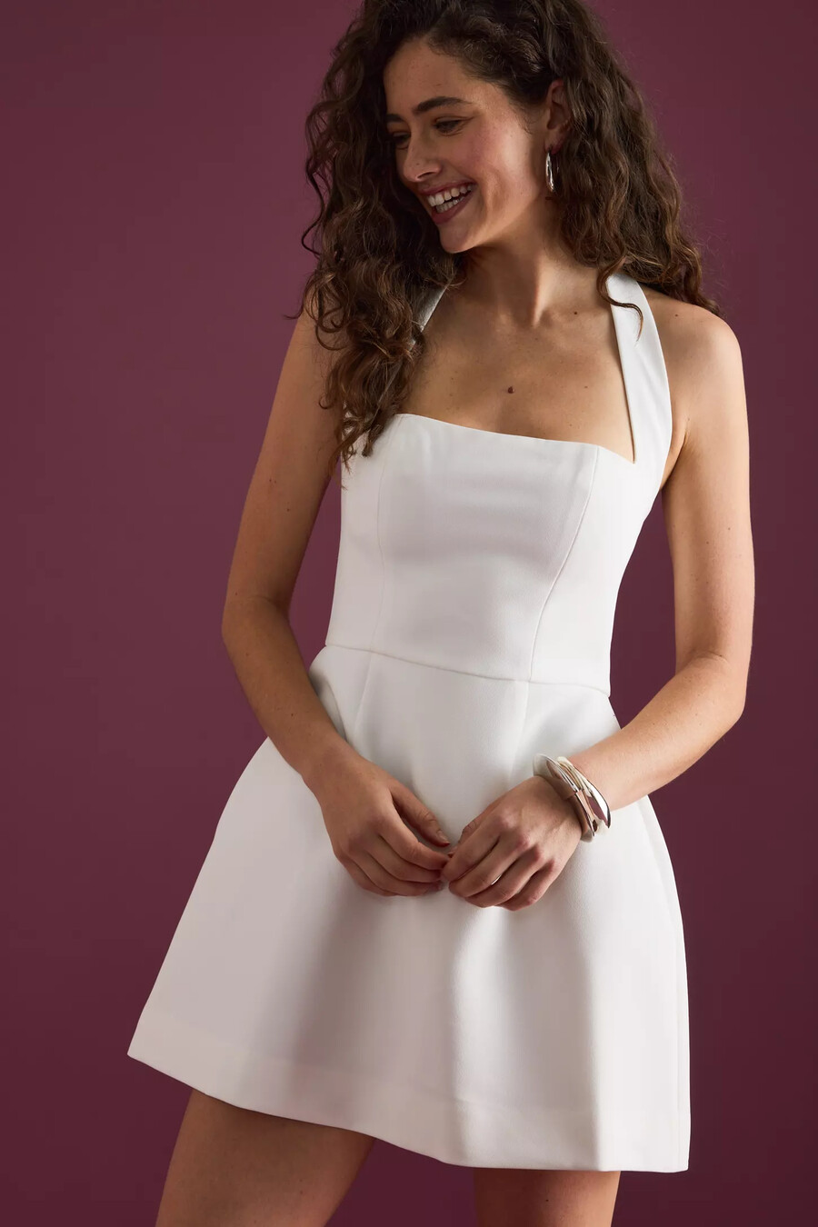 odd muse neckholder-minikleid